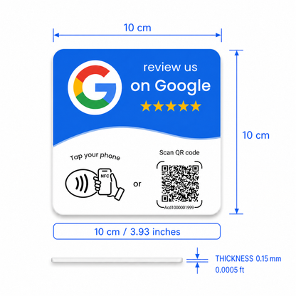 Nfc and Qr Code Adhesive Plaque