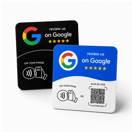Nfc and Qr Code Adhesive Plaque
