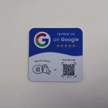 Nfc and Qr Code Adhesive Plaque