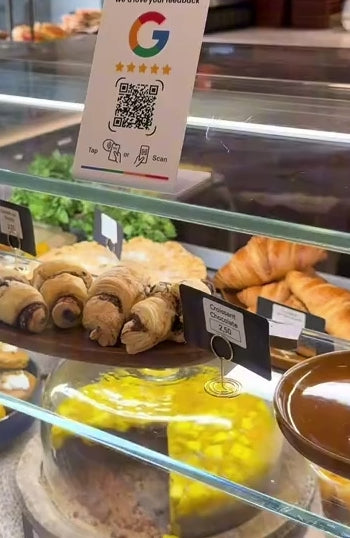 Nfc and Qr Code Standing Plaque